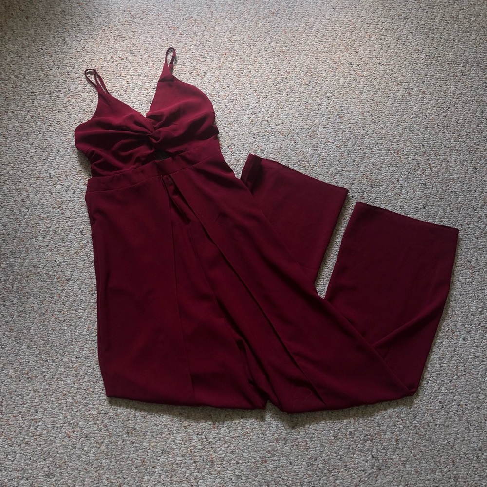 Gorgeous Maroon Luxxel Jumpsuit